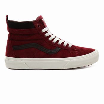 Vans Sk8-Hi MTE - Naisten Korkeavartiset tennarit - Punainen/Suklaa